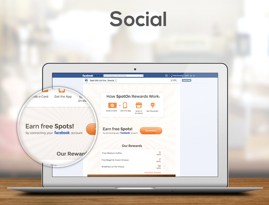 Laptop with Facebook