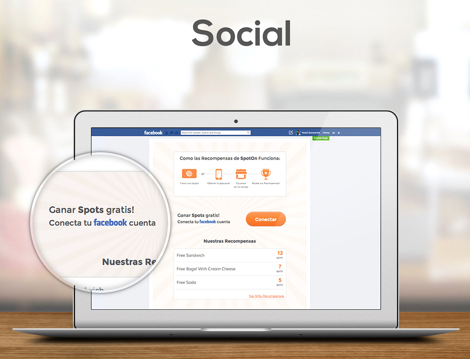 Laptop with Facebook